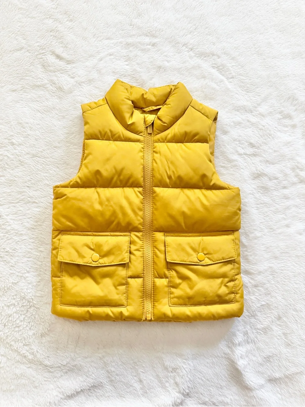 Old Navy Unisex Frost-Free Water-Resistant Puffer Vest Golden Yellow Size 3T